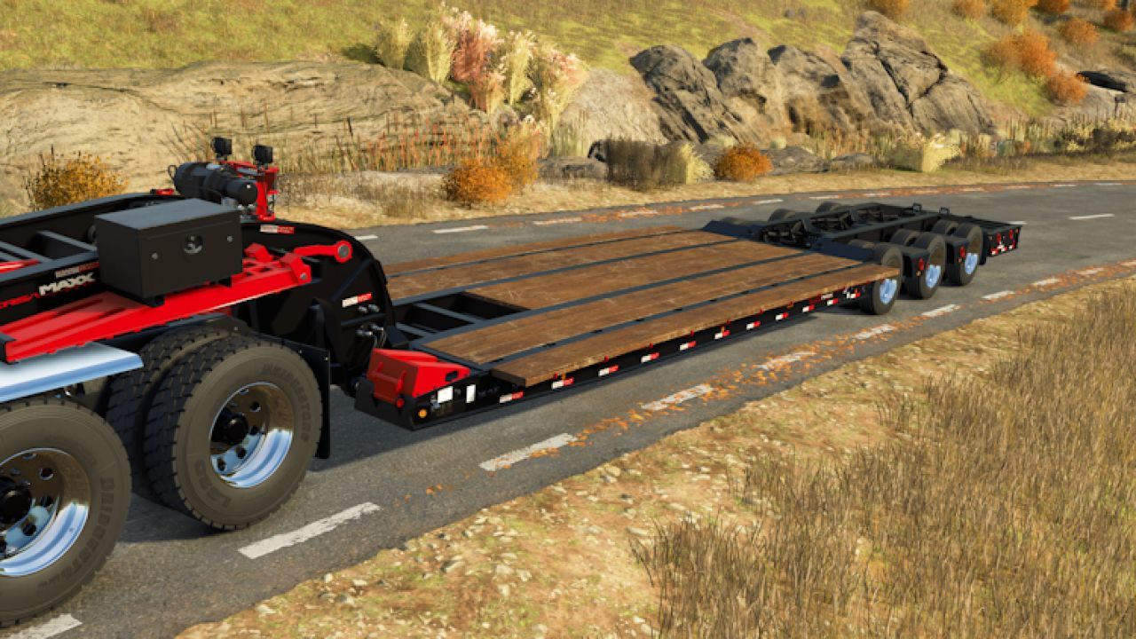 Effizienter Tieflader Kalyn Siebert VersaMaxx für schwere Maschinen in FS25