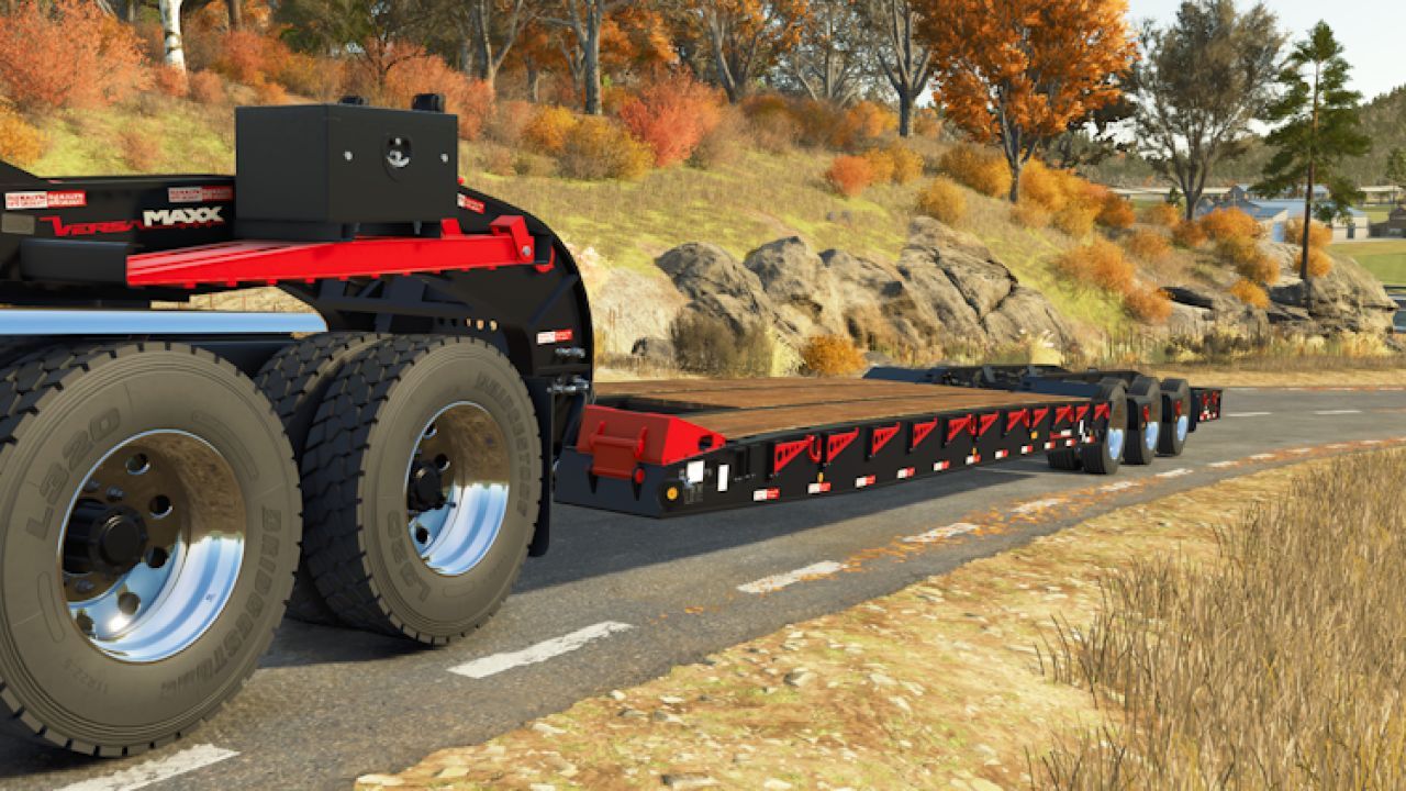 Effizienter Tieflader Kalyn Siebert VersaMaxx für schwere Maschinen in FS25