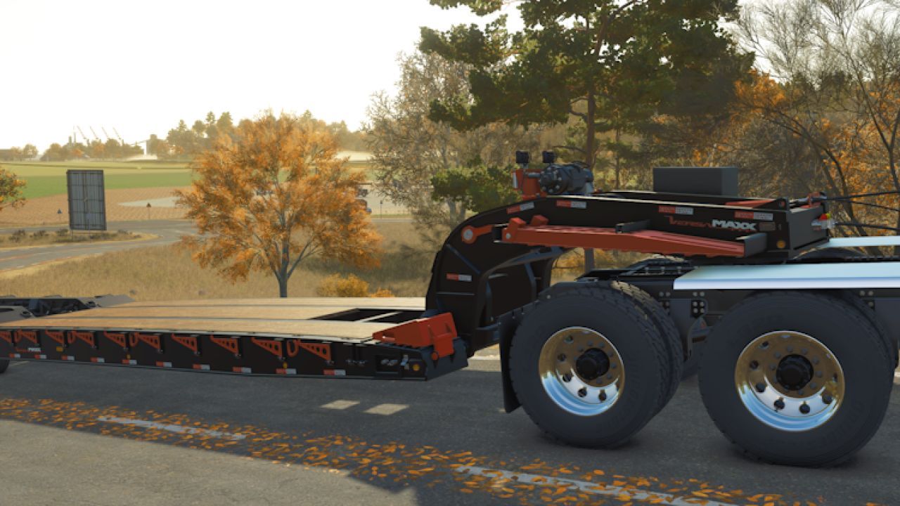 Effizienter Tieflader Kalyn Siebert VersaMaxx für schwere Maschinen in FS25