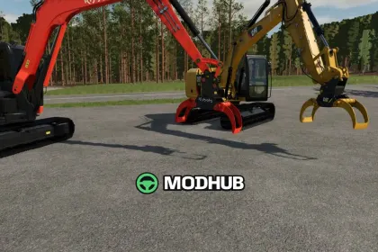 Pinza CAT y Kubota para FS25 — 2