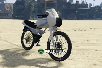 Motocykl Malaysia Rempit Madi RXZ Body On Bicycle do GTA 5 — 2