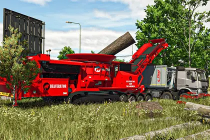 Mocny Podrębiacz Beaverator 1600 Tub Grinder — Wielofunkcyjna Przeróbka Materiałów w FS25