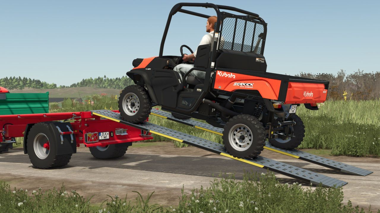 Efficient Aluminum Cargo Ramps for FS25 — Quick Loading of Equipment onto Trailers