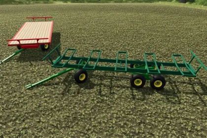 Ефективні Вагонетки для Тюків John Deere 1275 Bale Wagons з Автозавантаженням для FS25 — 1