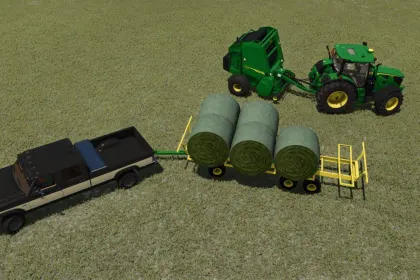 Ефективні Вагонетки для Тюків John Deere 1275 Bale Wagons з Автозавантаженням для FS25 — 2