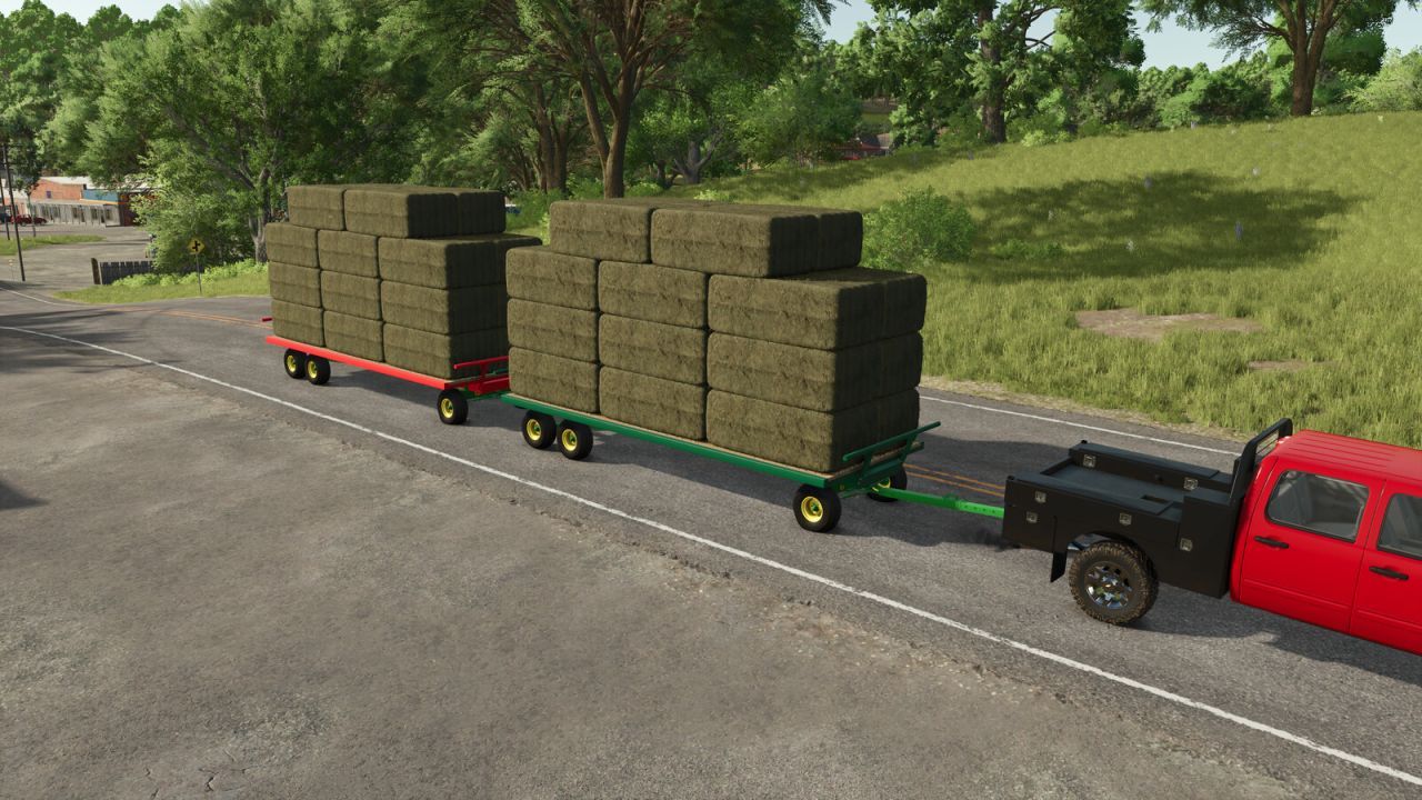 Ефективні Вагонетки для Тюків John Deere 1275 Bale Wagons з Автозавантаженням для FS25