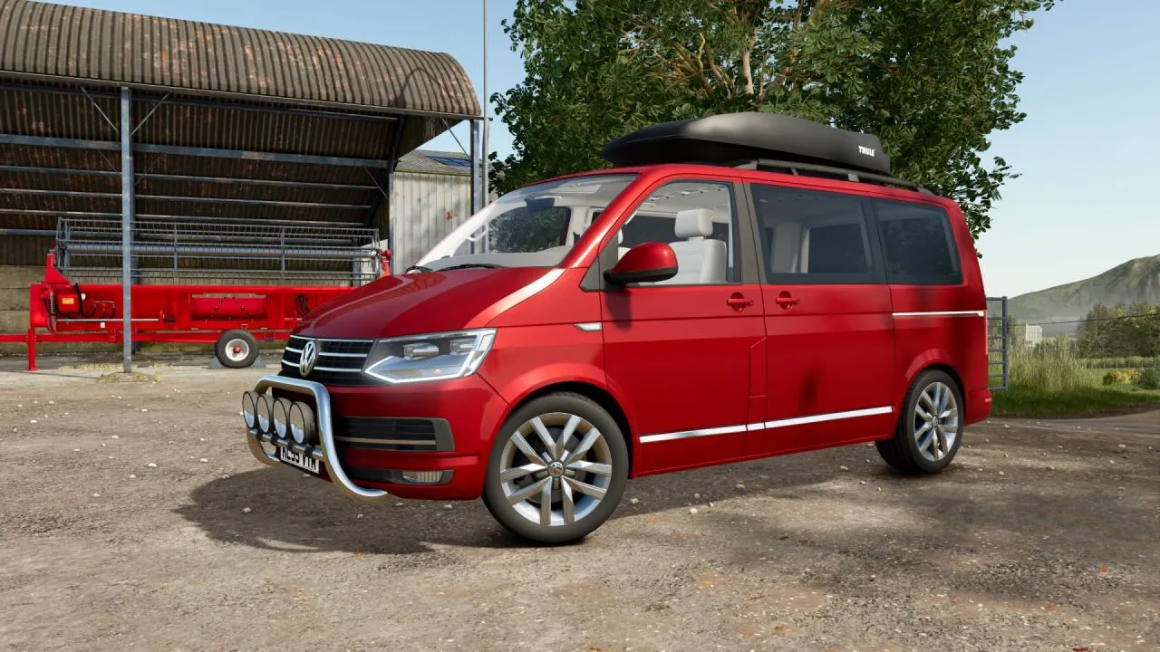 Stylish Volkswagen T6 2016 Van (286 hp) for Farming Simulator 25 — Fast and Customizable