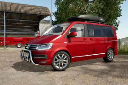 Stylish Volkswagen T6 2016 Van (286 hp) for Farming Simulator 25 — Fast and Customizable — 1