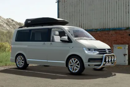 Stylish Volkswagen T6 2016 Van (286 hp) for Farming Simulator 25 — Fast and Customizable — 2