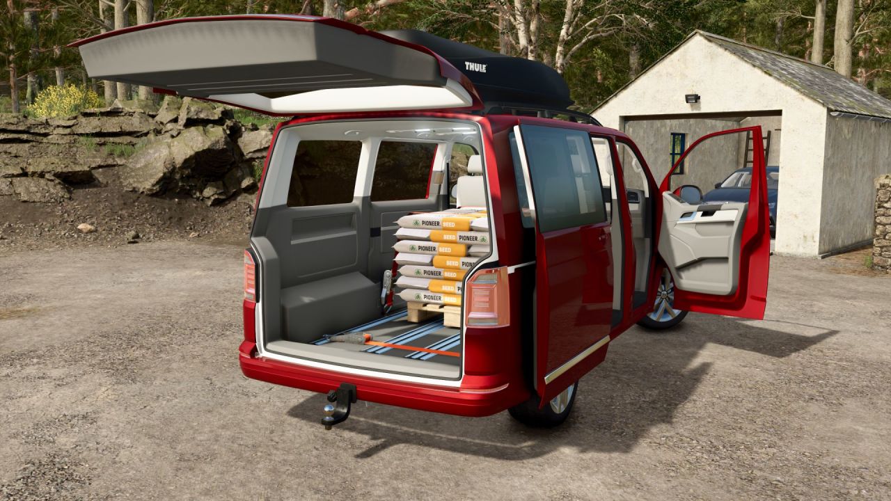 Stylish Volkswagen T6 2016 Van (286 hp) for Farming Simulator 25 — Fast and Customizable