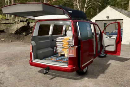 Stylish Volkswagen T6 2016 Van (286 hp) for Farming Simulator 25 — Fast and Customizable — 5