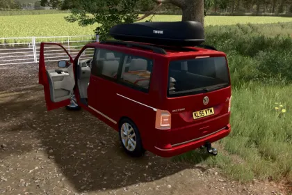 Stylish Volkswagen T6 2016 Van (286 hp) for Farming Simulator 25 — Fast and Customizable — 6