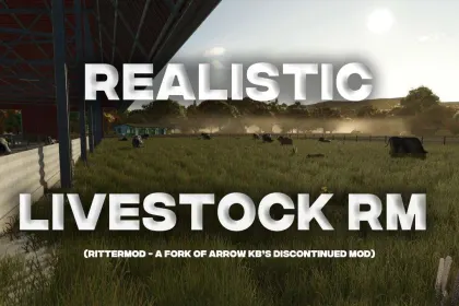 Realistisches Mod Realistic Livestock RM für FS25 — Individuelle Tiere, Genetik und Krankheiten