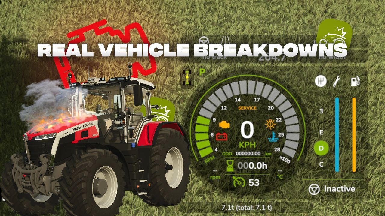Realistyczne Awaria Pojazdów Real Vehicle Breakdowns (RVB) dla Farming Simulator 25 — Nowy Mod Beta