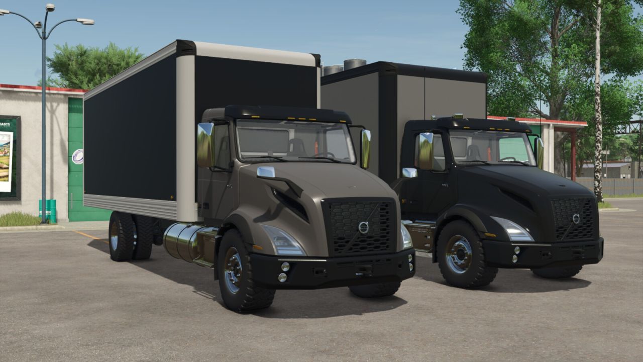 Powerful Volvo VNX 300 Box Truck for Deliveries in Farming Simulator 25