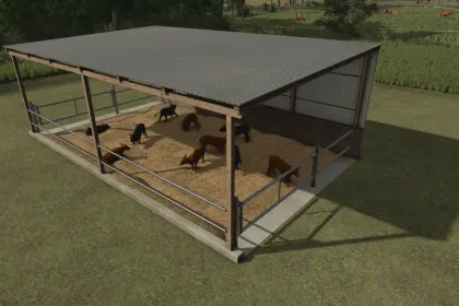 Ефективний Малий Коровник Small CowShed на 25 Корів для Farming Simulator 25 — 2