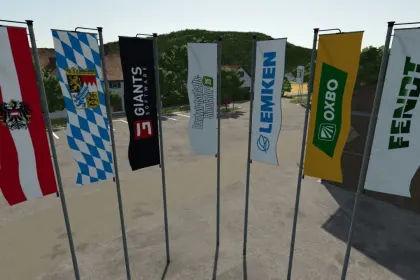 Гігантський XXL Flag Pack Prefab — 300+ Прапорів для Декору Ферм у Farming Simulator 25 — 1