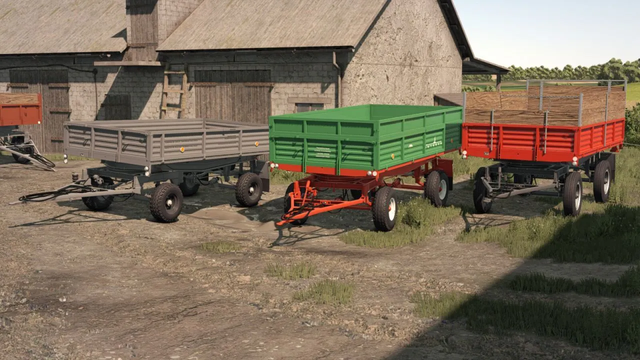 Легендарні Причепи AutoSan D-46/D-47 — Самоскидні та Бортові для Farming Simulator 25