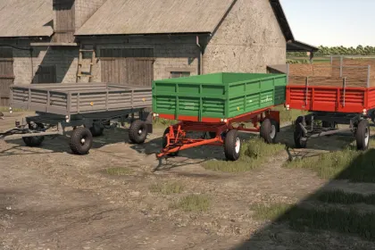 Легендарні Причепи AutoSan D-46/D-47 — Самоскидні та Бортові для Farming Simulator 25 — 1