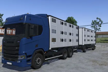 Потужна Scania R Animal Transport 500 к.с. — Перевезення Худоби у FS25 — 1