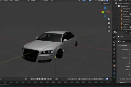 Новий Audi A8 Prefab для FS25 — Детальна 3D Модель з Текстурами та Окремими Дверима — 1