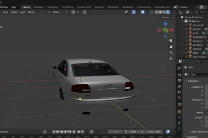 Новий Audi A8 Prefab для FS25 — Детальна 3D Модель з Текстурами та Окремими Дверима — 2