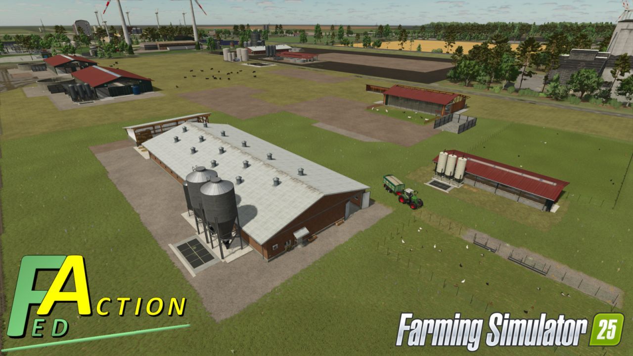 Універсальний Пак Fed Pack для Farming Simulator 25 — Силоси, Ферми та Станції Закупівлі - Скріншоти