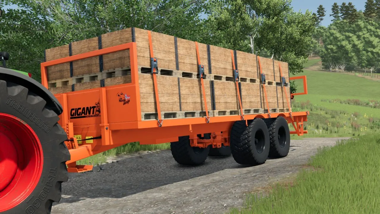 Efficient Trailer Gigant GFB 4-16 — Norwegian Transport Platform for FS25