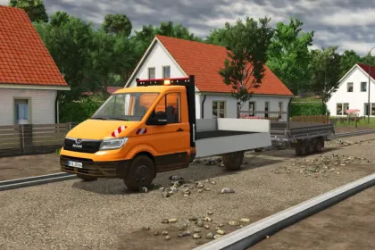 Ефективний Пікап-Вантажівка MAN TGE Flatbed для Швидкої Логістики у FS25 — 5