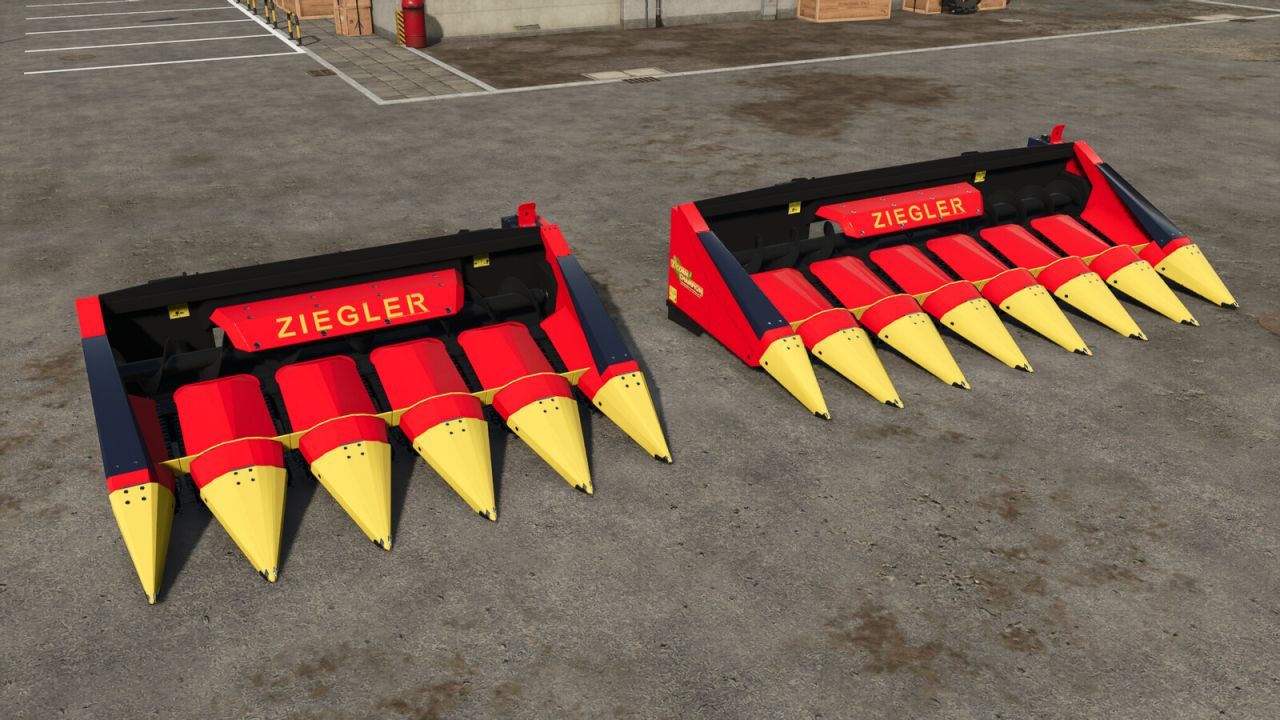 Ефективні Кукурудзяні Жатки Ziegler Corn Champion 5R та 7R для FS25