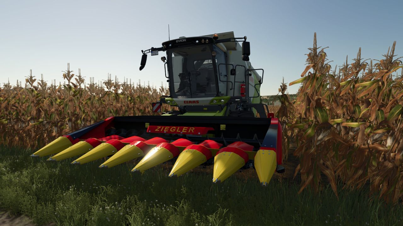 Ефективні Кукурудзяні Жатки Ziegler Corn Champion 5R та 7R для FS25 - Скріншоти