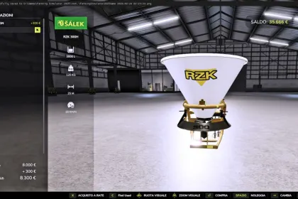 Ефективний Šálek RZK 300H — Мод із Шириною 25 м та Бункером 2000 л для FS25 — 1