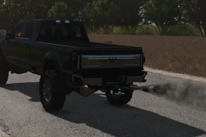 Ефектне Розширення Вихлопу Blackstack’s Exhaust Extension — Густий Чорний Дим для FS25 — 2