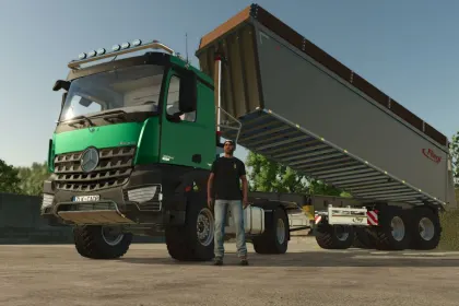 Powerful Truck Mercedes-Benz Arocs 3254 Agro-Truck for Heavy Work in FS25 — 4