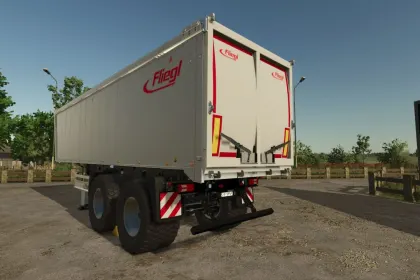 Потужний Напівпричіп Fliegl ZHKA 350 — Великий Самоскид для Зерна, Силосу та Біомаси в FS25 — 2