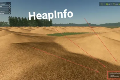 Bequeme HUD HeapInfoHUD für FS25 — Sofortige Informationen über Haufen in Echtzeit