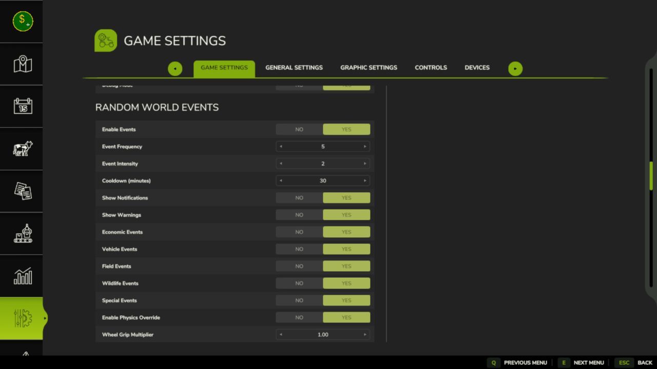 Новий Мод Random World Events v2.0.0.0 для Farming Simulator 25 — Живий Світ та Несподівані Події