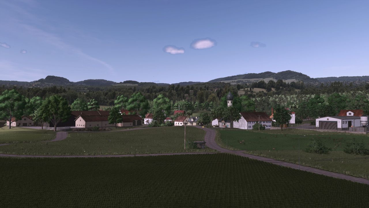 Legendäre Karte Schellenberg für Farming Simulator 25 — Realistisches Oberschwaben