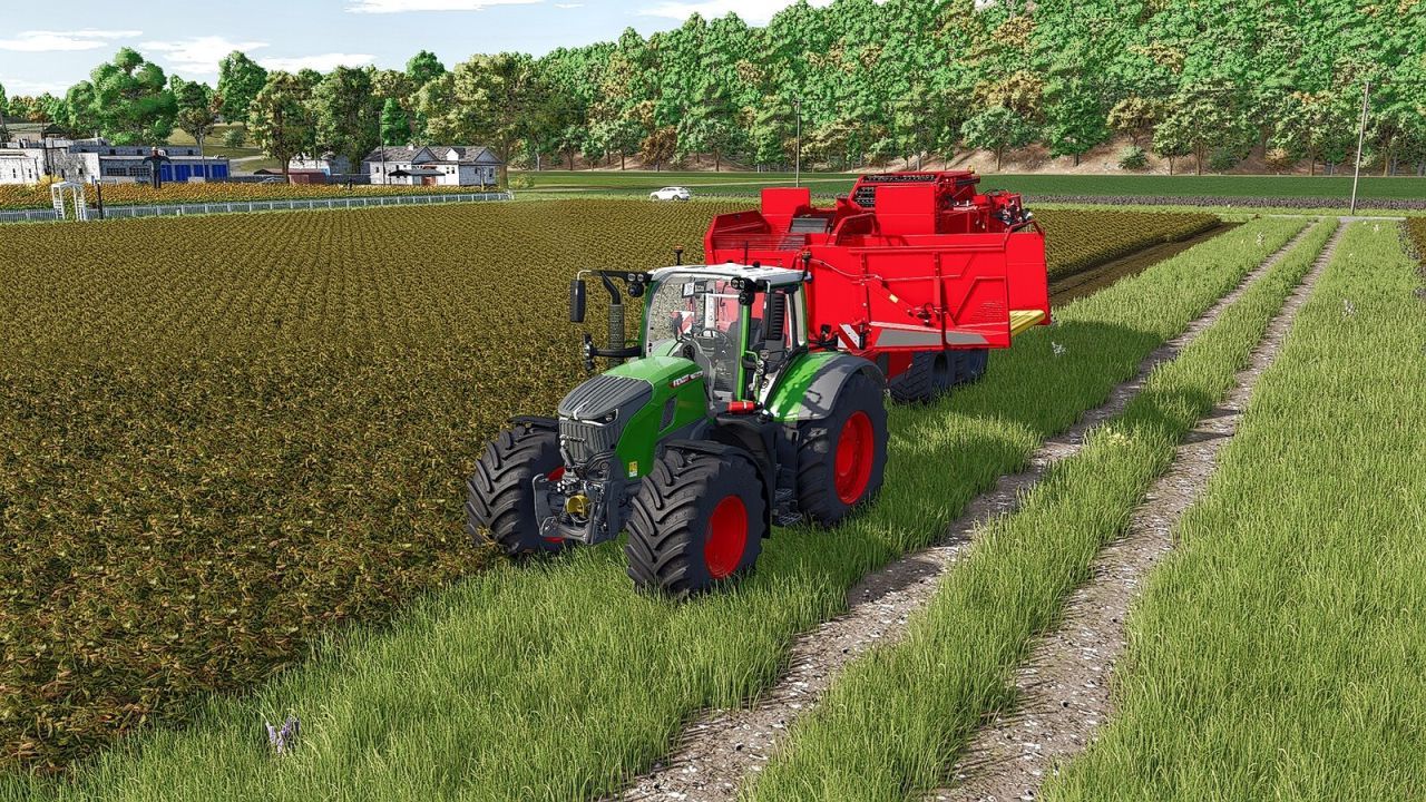 Efficient Potato Harvester Grimme EVO 290 with 12 m³ Bunker for FS25