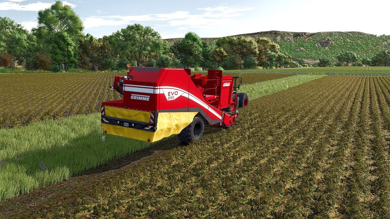 Efficient Potato Harvester Grimme EVO 290 with 12 m³ Bunker for FS25