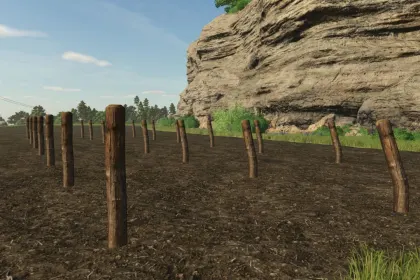 Realistic Barbed Wire Fence — New Fences for Atmospheric Farm in FS25