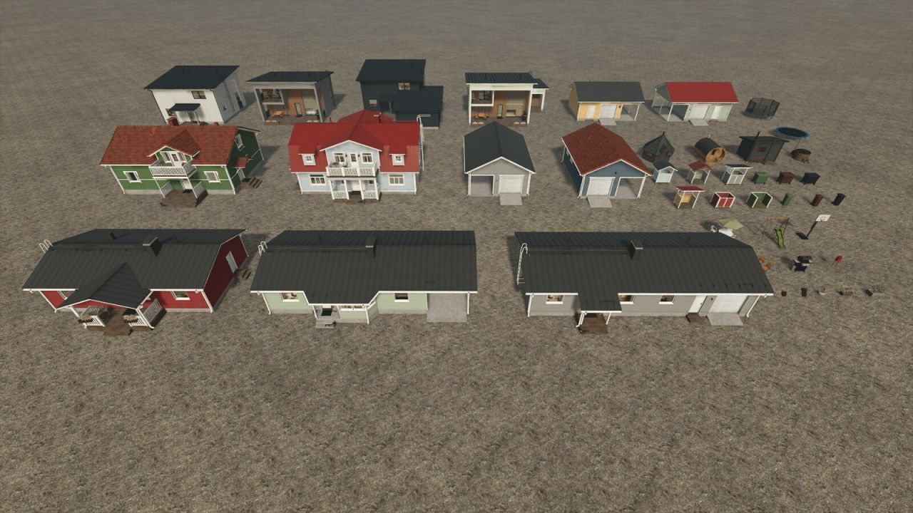 Затишні Дерев’яні Будинки Wooden Farmhouses — Нові Фермерські Будівлі для FS25