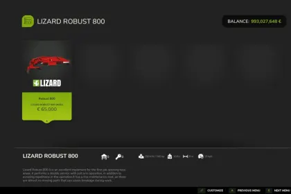 Efektywny Agregat Lizard Robust 800 — Szybkie Opanowanie Nowych Pól w Farming Simulator 25
