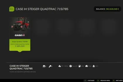 Потужний Case IH Steiger Quadtrac 715/785 з Передньою Навіскою та ВВП для Farming Simulator 25 — 3
