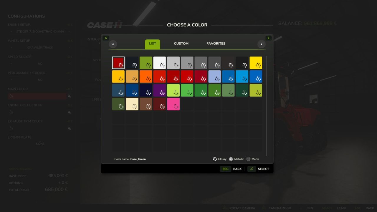 Потужний Case IH Steiger Quadtrac 715/785 з Передньою Навіскою та ВВП для Farming Simulator 25