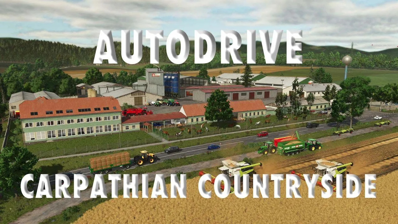 Оновлений AutoDrive Carpathian Countryside для FS25 — Точні Маршрути та Нові Продукти
