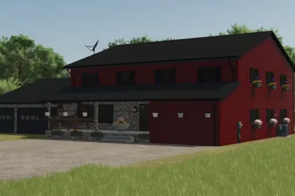 Розкішний Будинок House 4 Bed 4 Bath з Гаражем на 3 Авто для Farming Simulator 25 — 1