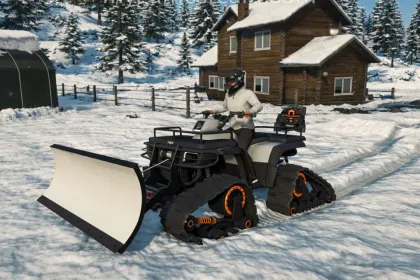 Ефективний ATV Quad Bike з Сніговим Відвалом для Farming Simulator 25 — 2
