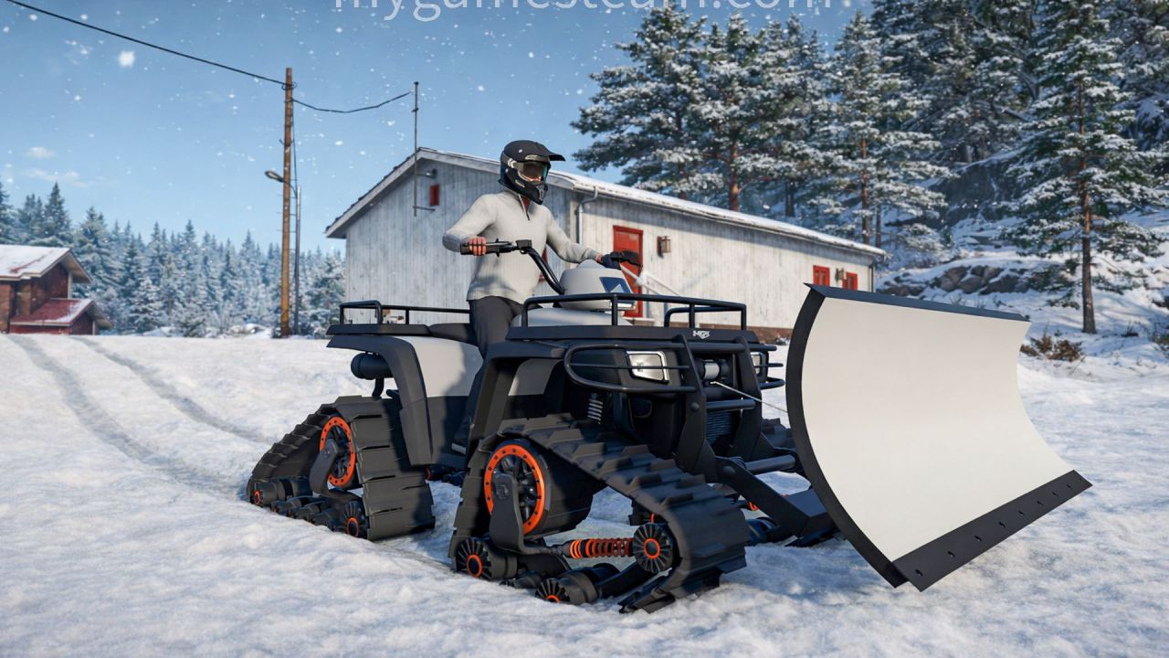 Ефективний ATV Quad Bike з Сніговим Відвалом для Farming Simulator 25