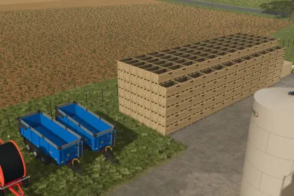 Dekoracyjny Placeable Palox Wooden Pallet Box — Drewniana Skrzynka do Atmosferycznych Farm w FS25